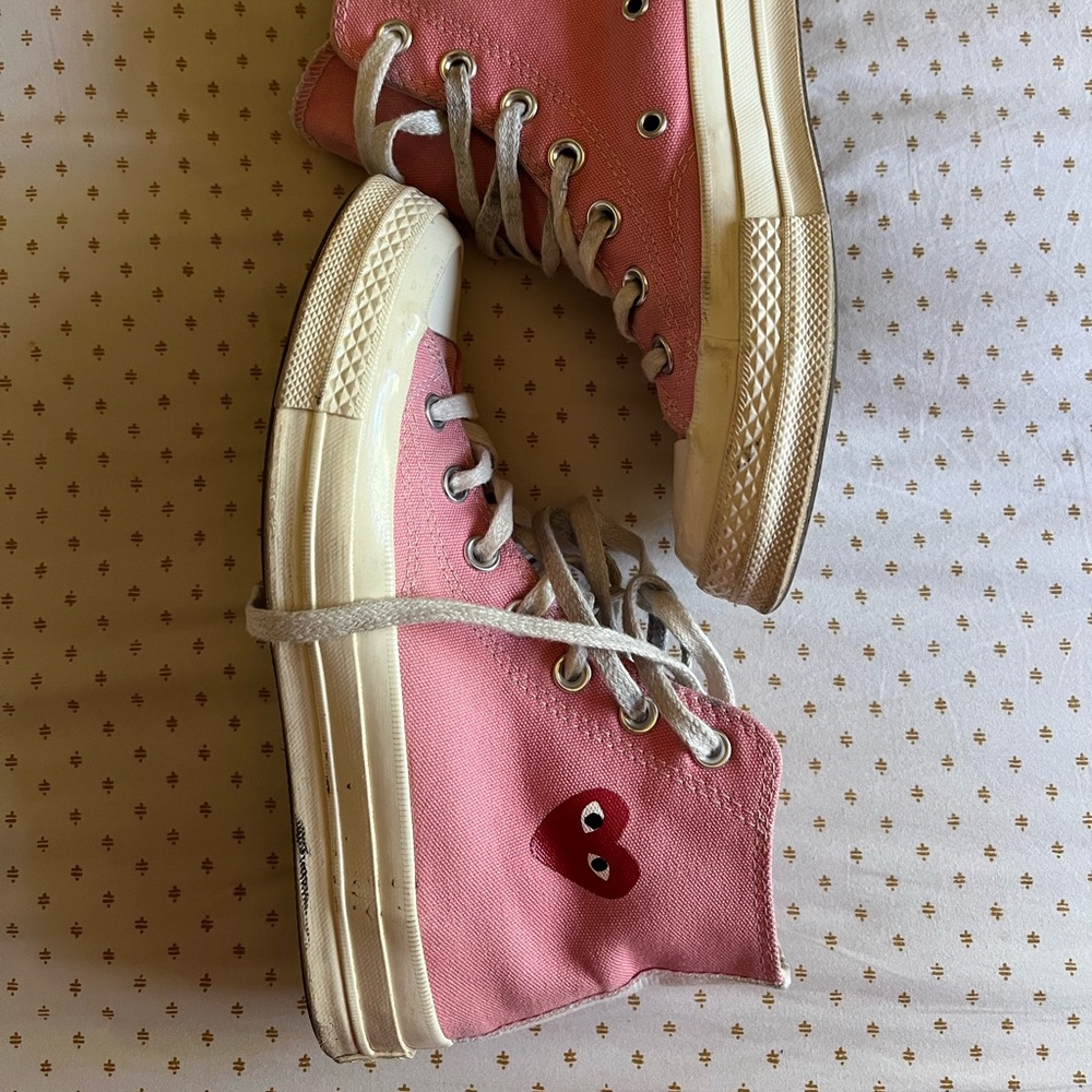 Pink comme de garcon converse women’s 6.5